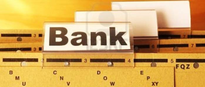 The words bank in an image