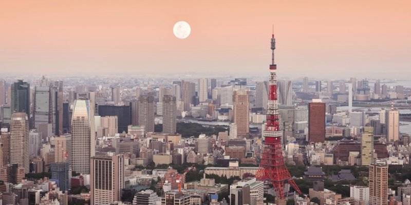 Landscape of City at Dusk