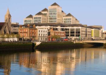 Ireland city landscape from the water