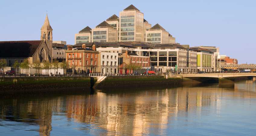 Ireland city landscape from the water