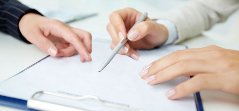 Businessman signing contract