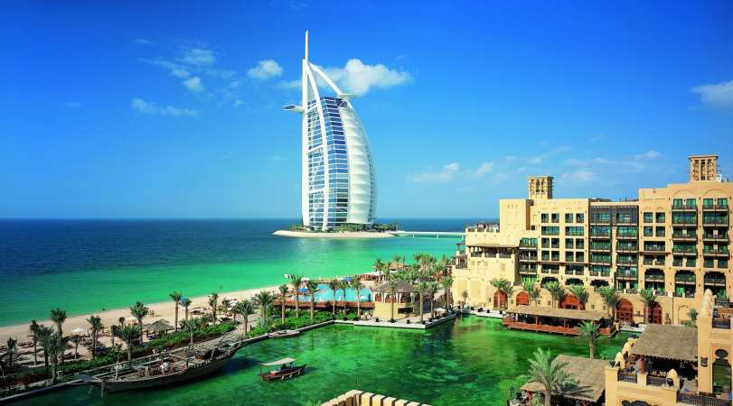 Burj Al Arab during the day in Dubai