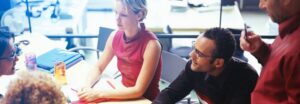 Business people having a discussion