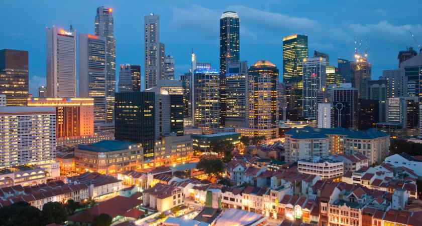 Singapore city skyline