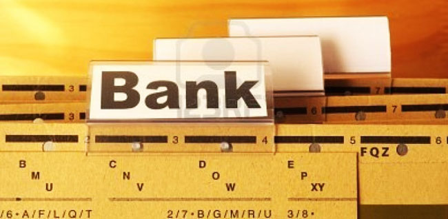 The words bank in an image