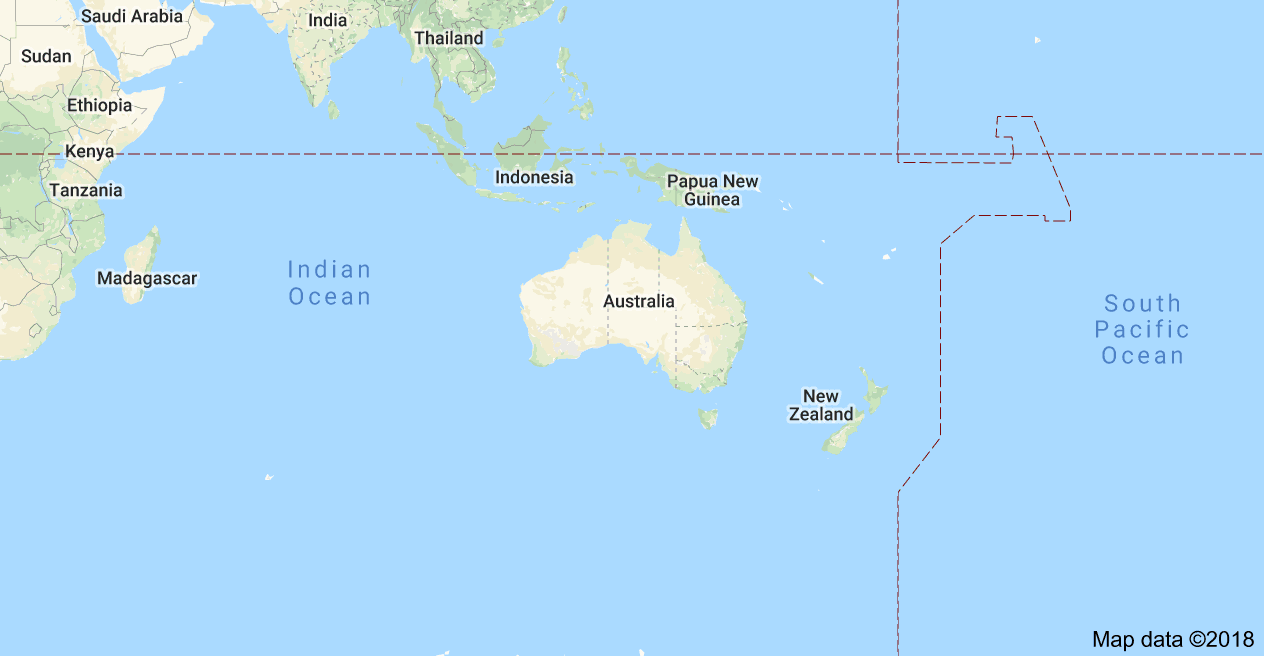 Australia on the Globe Map