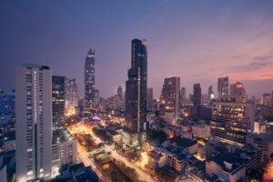 Night view of Bangkok, Thailand