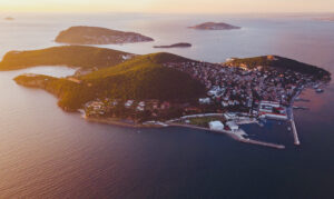 view of prince island in Istanbul Turkey on a sunny day