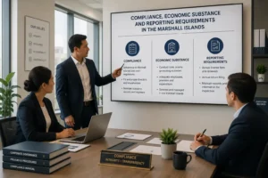 Corporate Compliance Presentation in a Modern Office